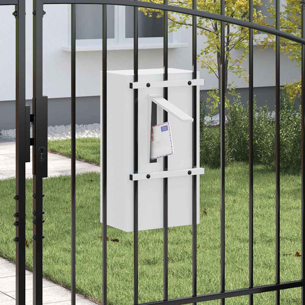 vidaXL cutie poștală cu depozitare cu ușă Alb 30 x 20 x 55 cm Oțel