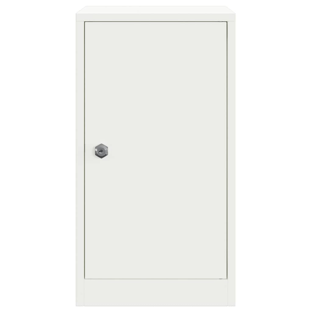 vidaXL cutie poștală cu depozitare cu ușă Alb 30 x 20 x 55 cm Oțel