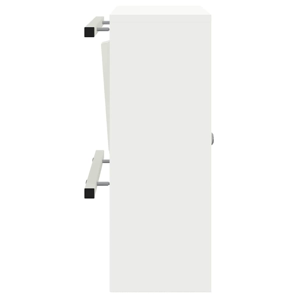 vidaXL cutie poștală cu depozitare cu ușă Alb 30 x 20 x 55 cm Oțel