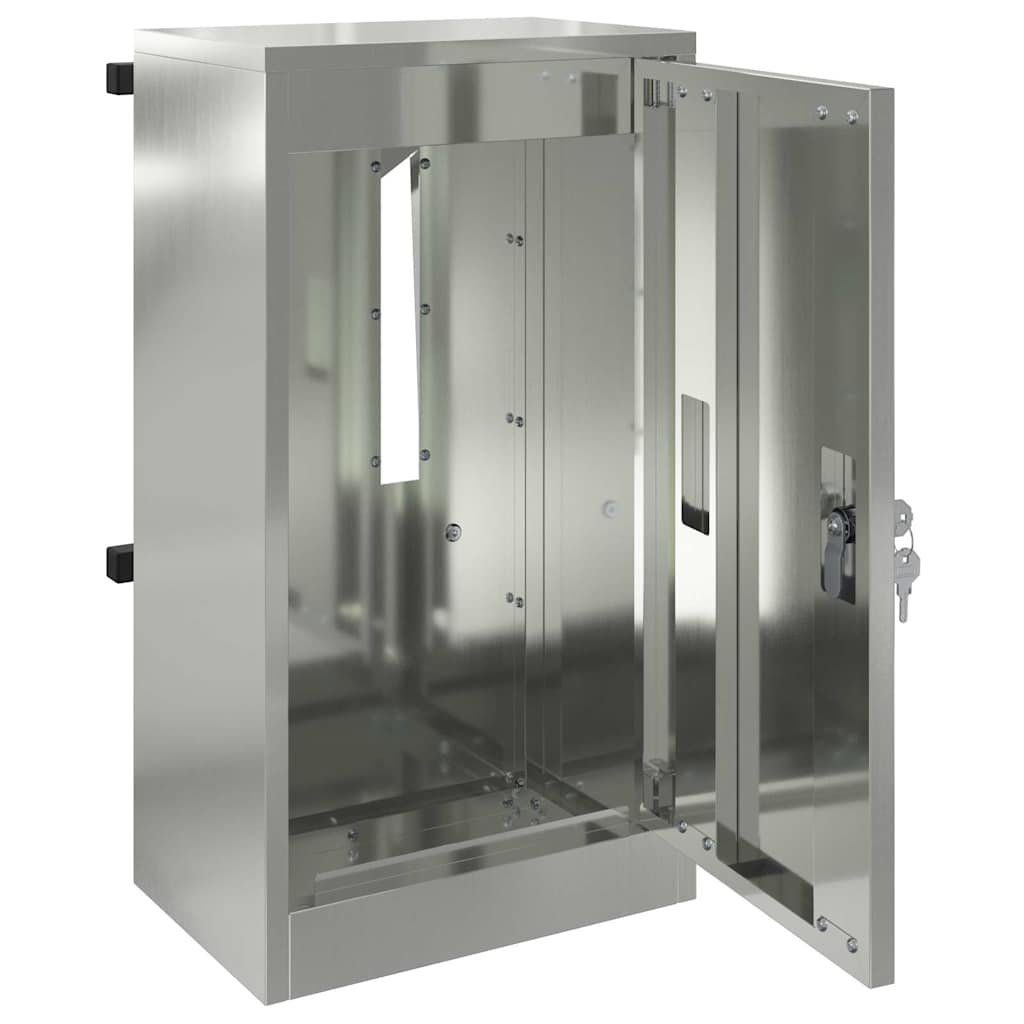 vidaXL cutie poștală cu ușă Negru 30 x 20 x 55 cm Oțel Galvanizat