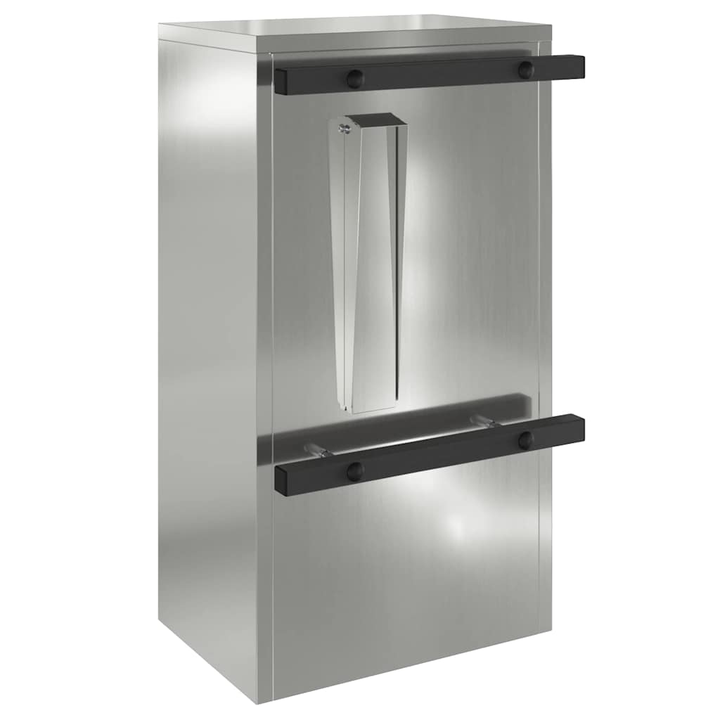 vidaXL cutie poștală cu ușă Negru 30 x 20 x 55 cm Oțel Galvanizat