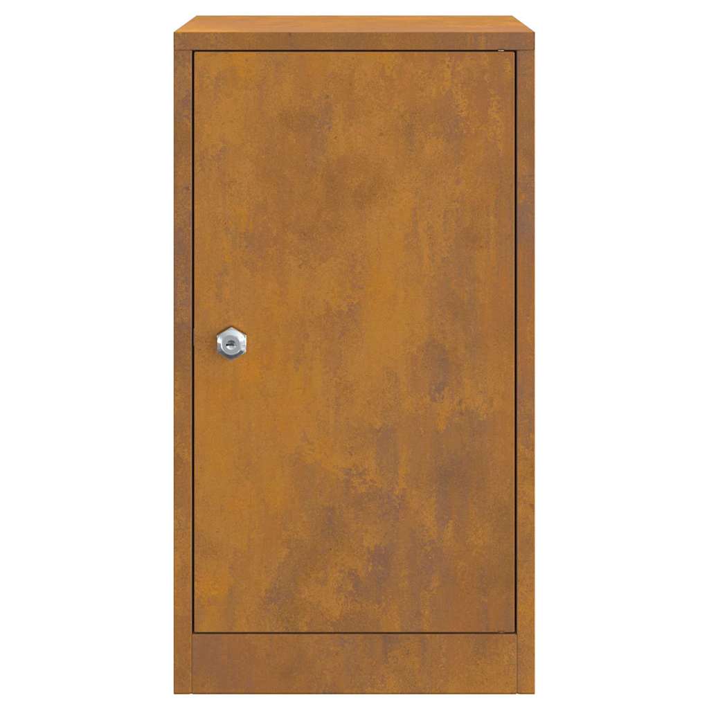 vidaXL cutie poștală cu depozitare cu ușă Ruginit 30 x 20 x 55 cm