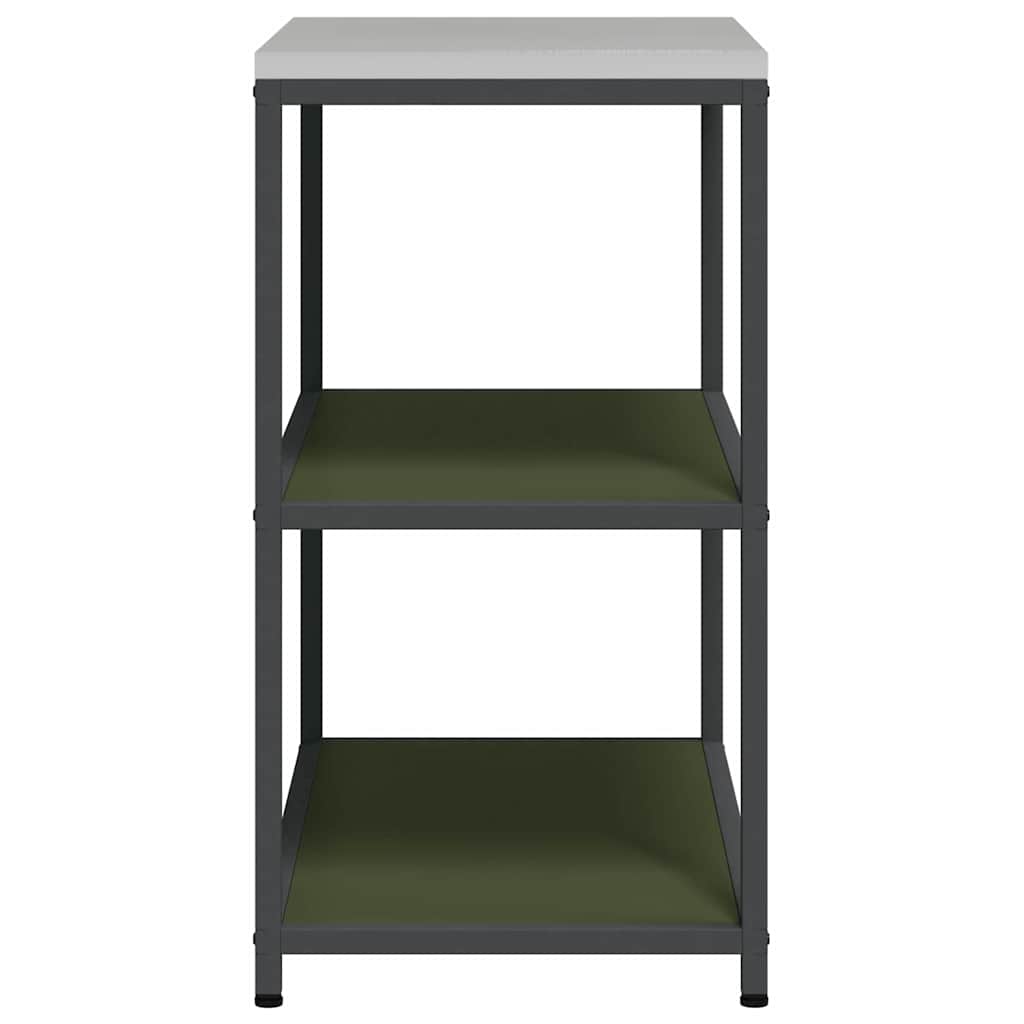 vidaXL Raft de depozitare pentru bucătărie cu raft Verde oliv Oţel