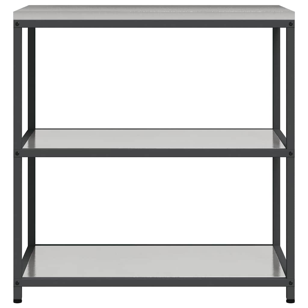 vidaXL Raft de depozitare pentru bucătărie Argintiu 60 x 50 x 92 cm
