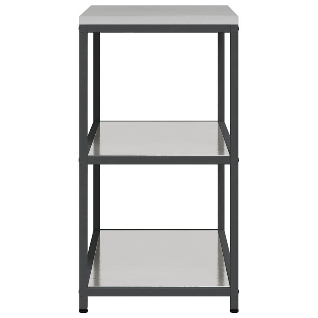 vidaXL Raft de depozitare pentru bucătărie Argintiu 60 x 50 x 92 cm