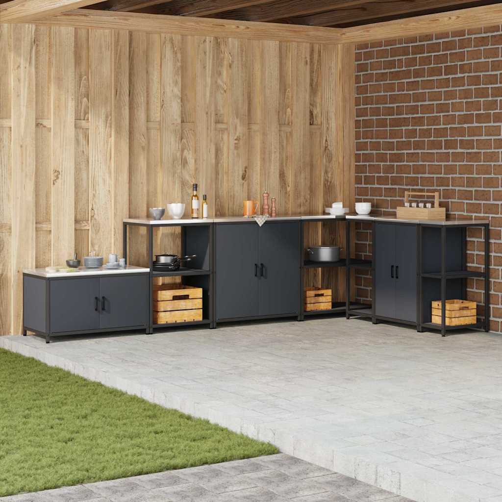 vidaXL Raft de depozitare pentru bucătărie Antracit 60 x 50 x 92 cm