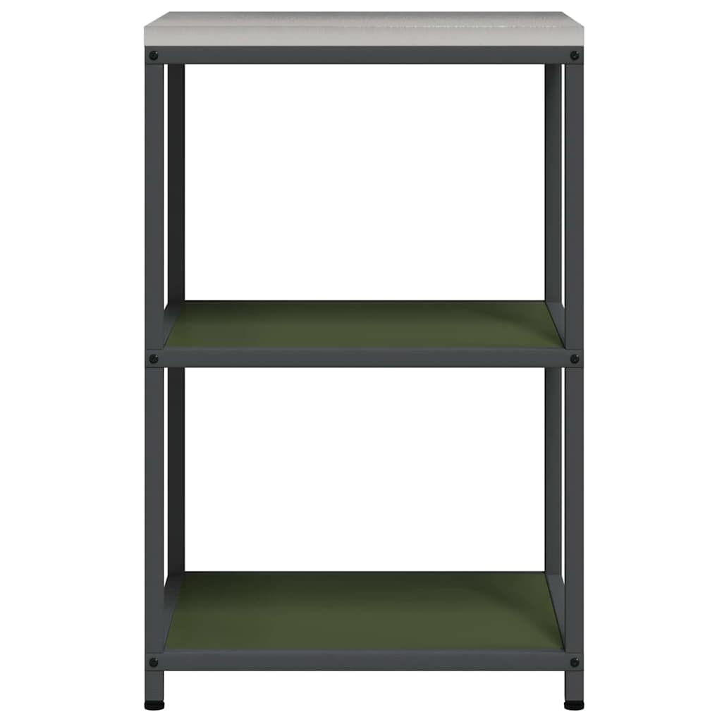 vidaXL Raft de depozitare pentru bucătărie Verde oliv 60 x 50 x 92 cm