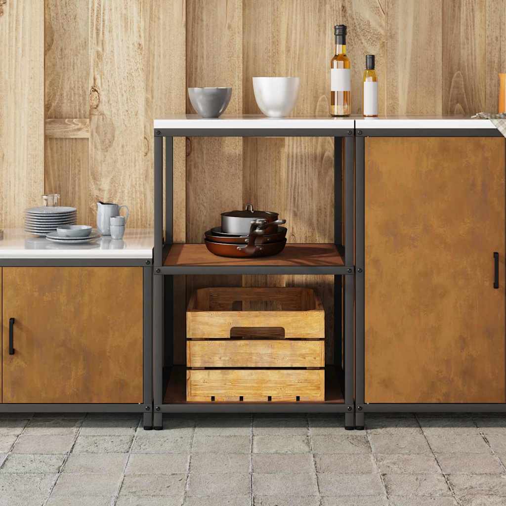 vidaXL Raft de depozitare pentru bucătărie Ruginit 60 x 50 x 92 cm vidaXL Raft de depozitare pentru bucătărie Ruginit 60 x 50 x 92 cm