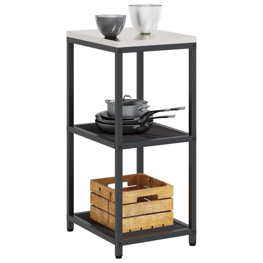 vidaXL Raft de depozitare pentru bucătărie Negru 60 x 50 x 92 cm Oţel