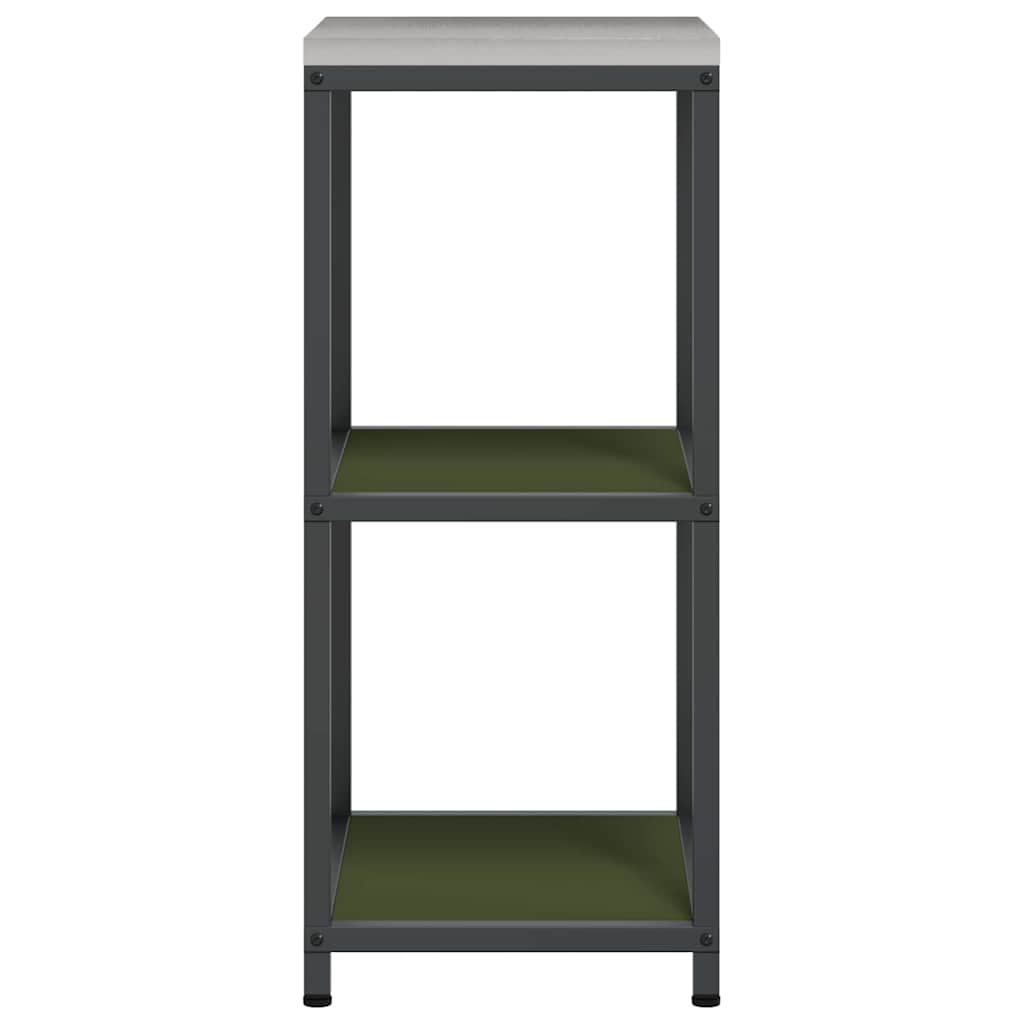 vidaXL Raft de depozitare pentru bucătărie cu raft Verde oliv Oţel