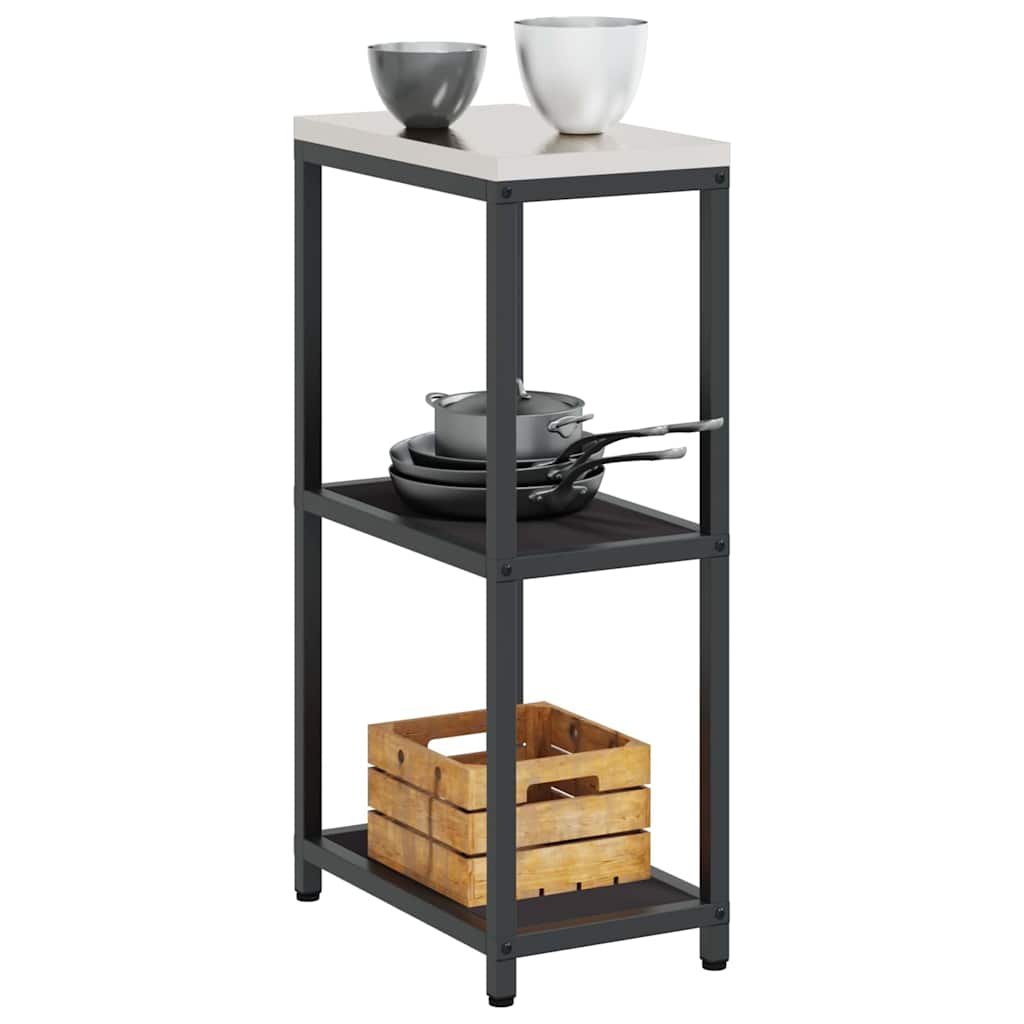 vidaXL Raft de depozitare pentru bucătărie Negru 60 x 50 x 92 cm Oţel