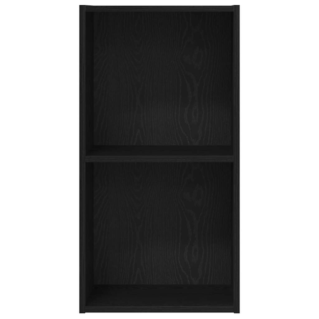 vidaXL Raft pentru cărți Stejar Negru 40 x 30 x 77 cm Lemn compozit