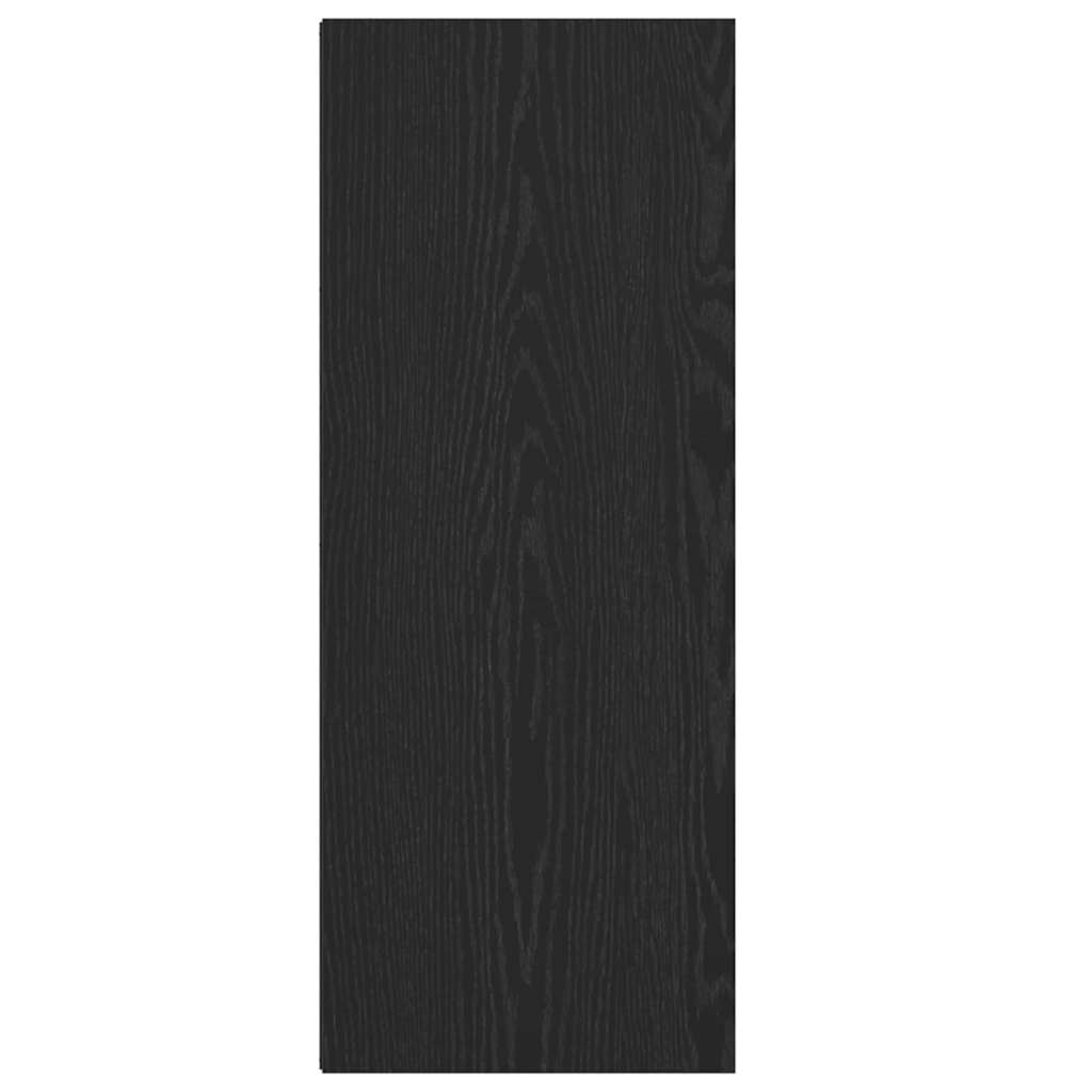 vidaXL Raft pentru cărți Stejar Negru 40 x 30 x 77 cm Lemn compozit