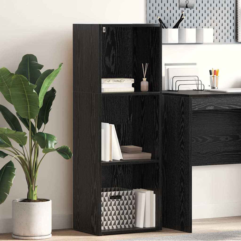 vidaXL Bibliotecă Stejar negru 40 x 30 x 114 cm Lemn compozit vidaXL Bibliotecă Stejar negru 40 x 30 x 114 cm Lemn compozit