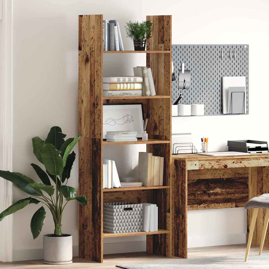 vidaXL Dulap pentru cărți Lemn vechi 60 x 35 x 180 cm Lemn compozit vidaXL Dulap pentru cărți Lemn vechi 60 x 35 x 180 cm Lemn compozit