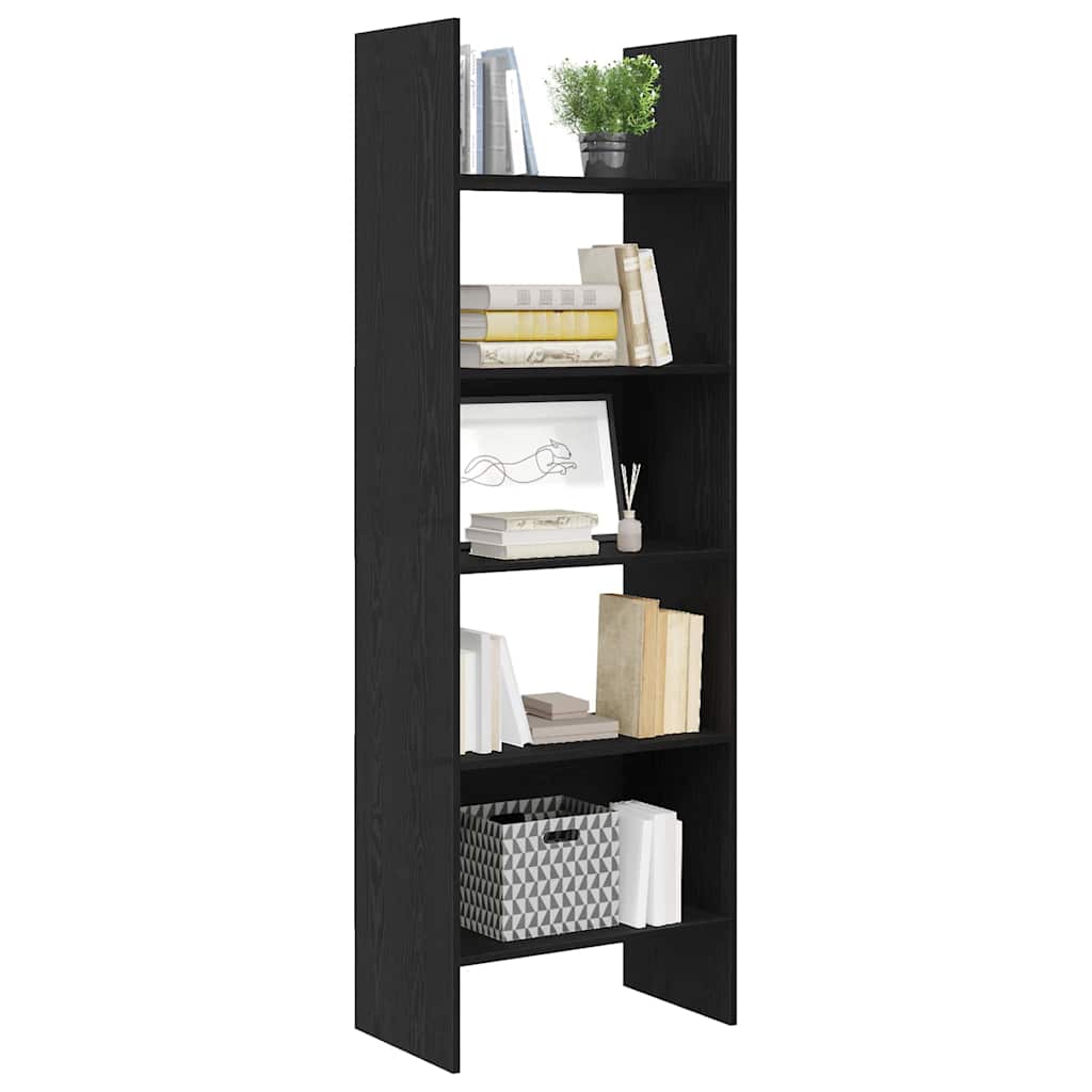 vidaXL Dulap pentru cărți Stejar negru 60 x 35 x 180 cm Lemn compozit