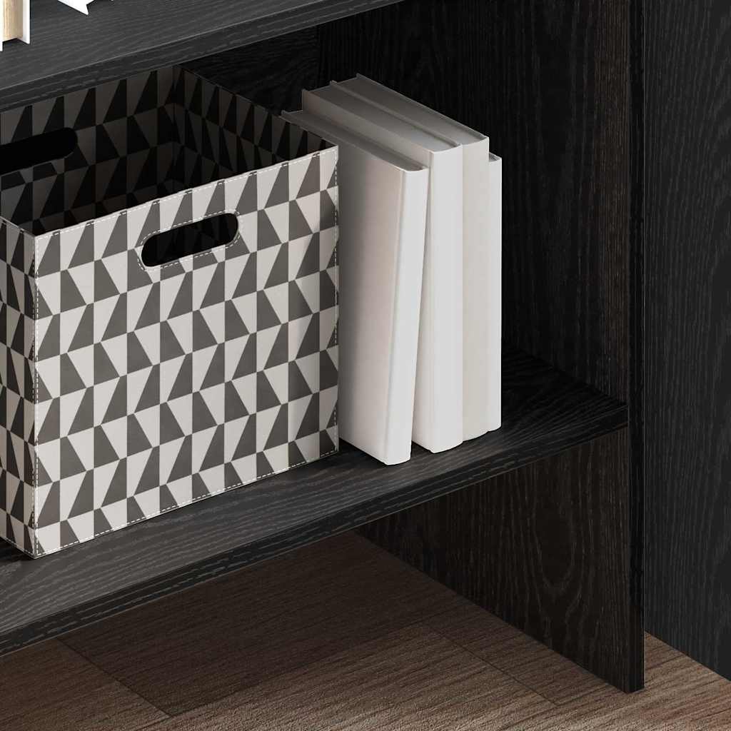 vidaXL Dulap pentru cărți Stejar negru 60 x 35 x 180 cm Lemn compozit