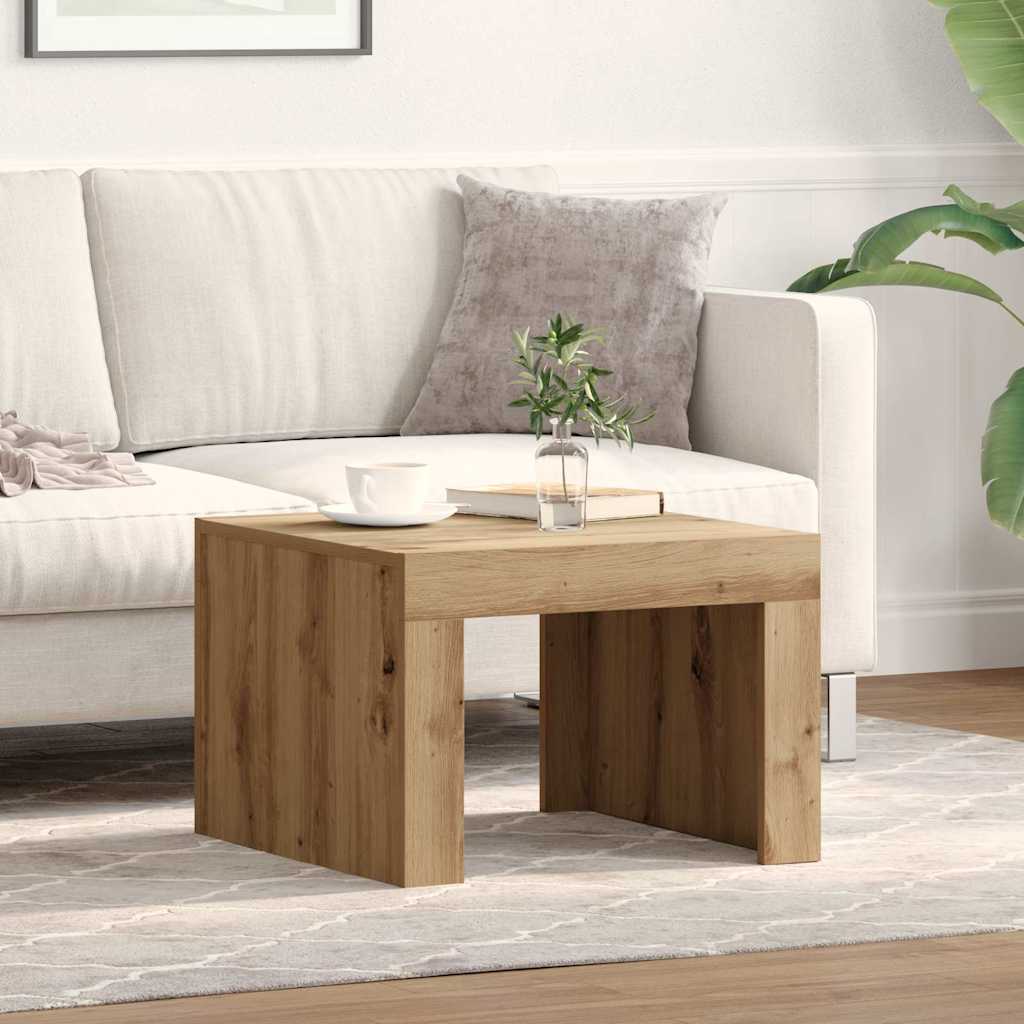 vidaXL Masă de cafea stejar artizanal 50 x 50 x 35 cm Lemn compozit vidaXL Masă de cafea stejar artizanal 50 x 50 x 35 cm Lemn compozit