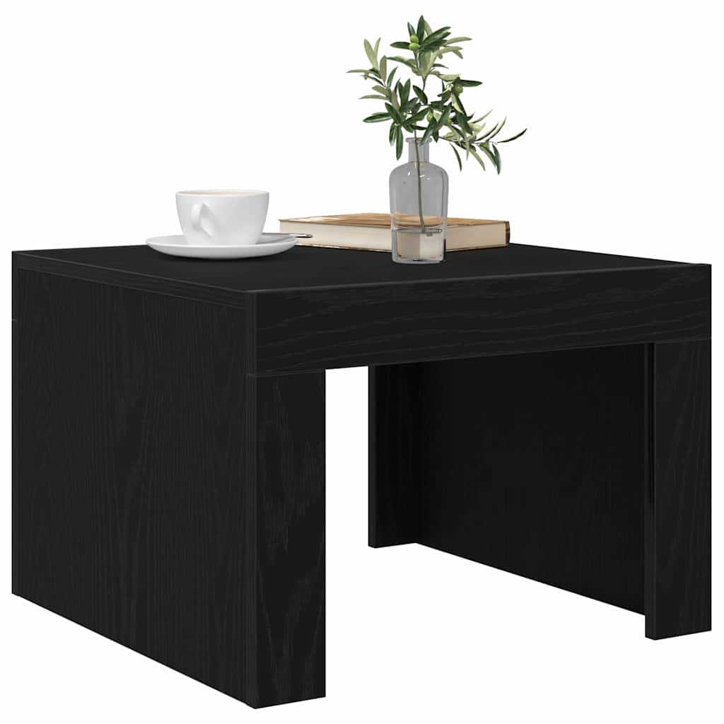 vidaXL Masă de cafea Stejar negru 50 x 50 x 35 cm Lemn compozit vidaXL Masă de cafea Stejar negru 50 x 50 x 35 cm Lemn compozit