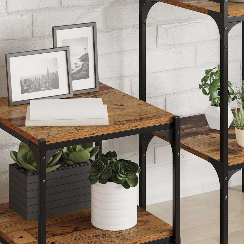 vidaXL Raft pentru cărți 4 pcs Maro 40 x 40 x 1,5 cm Lemn compozit