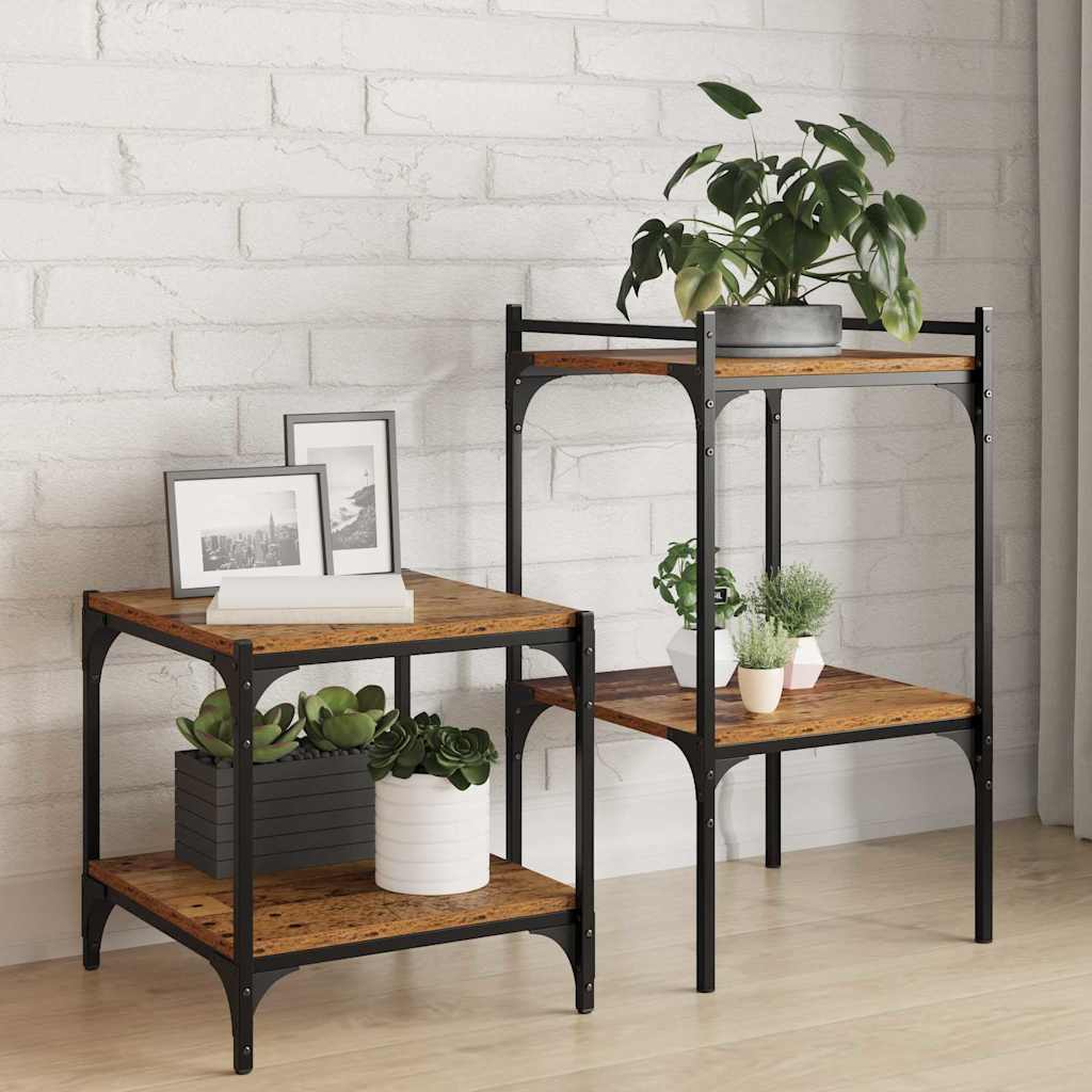 vidaXL Raft pentru cărți 4 pcs Maro 40 x 40 x 1,5 cm Lemn compozit