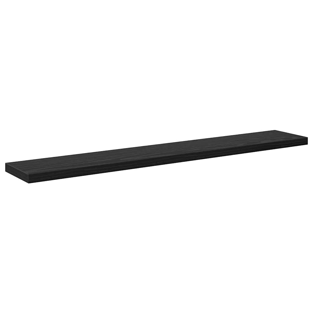 vidaXL Raft pentru cărți 4 pcs Negru 60 x 10 x 1,5 cm Lemn compozit