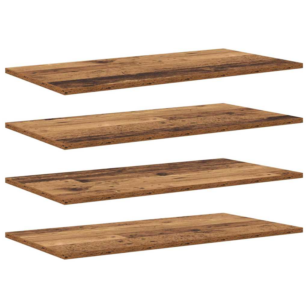 vidaXL Raft pentru cărți 4 pcs Maro 80 x 40 x 1,5 cm Lemn compozit