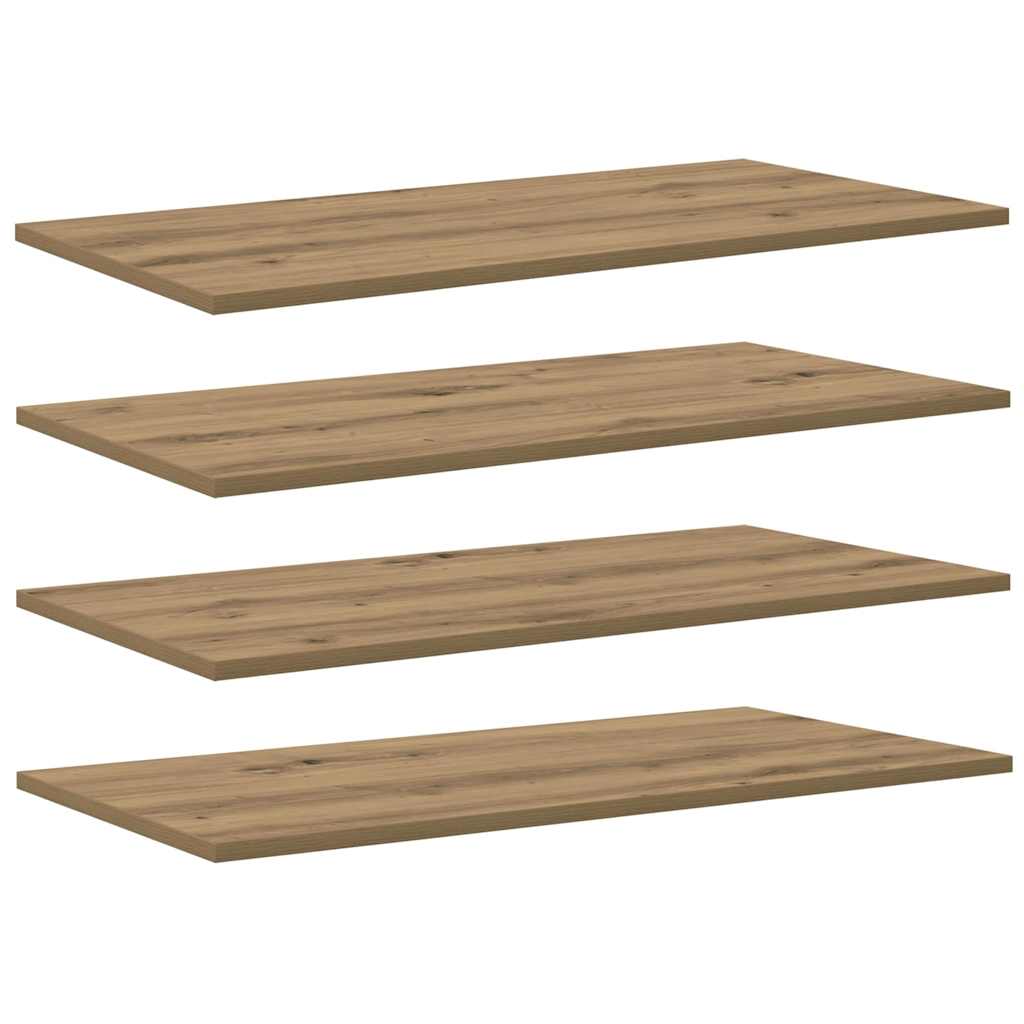 vidaXL Raft pentru cărți 4 pcs Maro 80 x 40 x 1,5 cm Lemn compozit