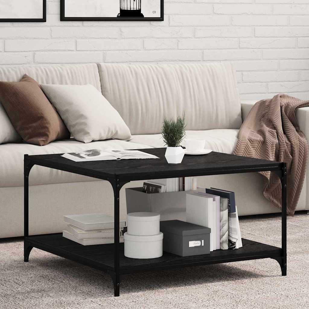 vidaXL Raft pentru cărți 4 pcs Negru 80 x 40 x 1,5 cm Lemn compozit