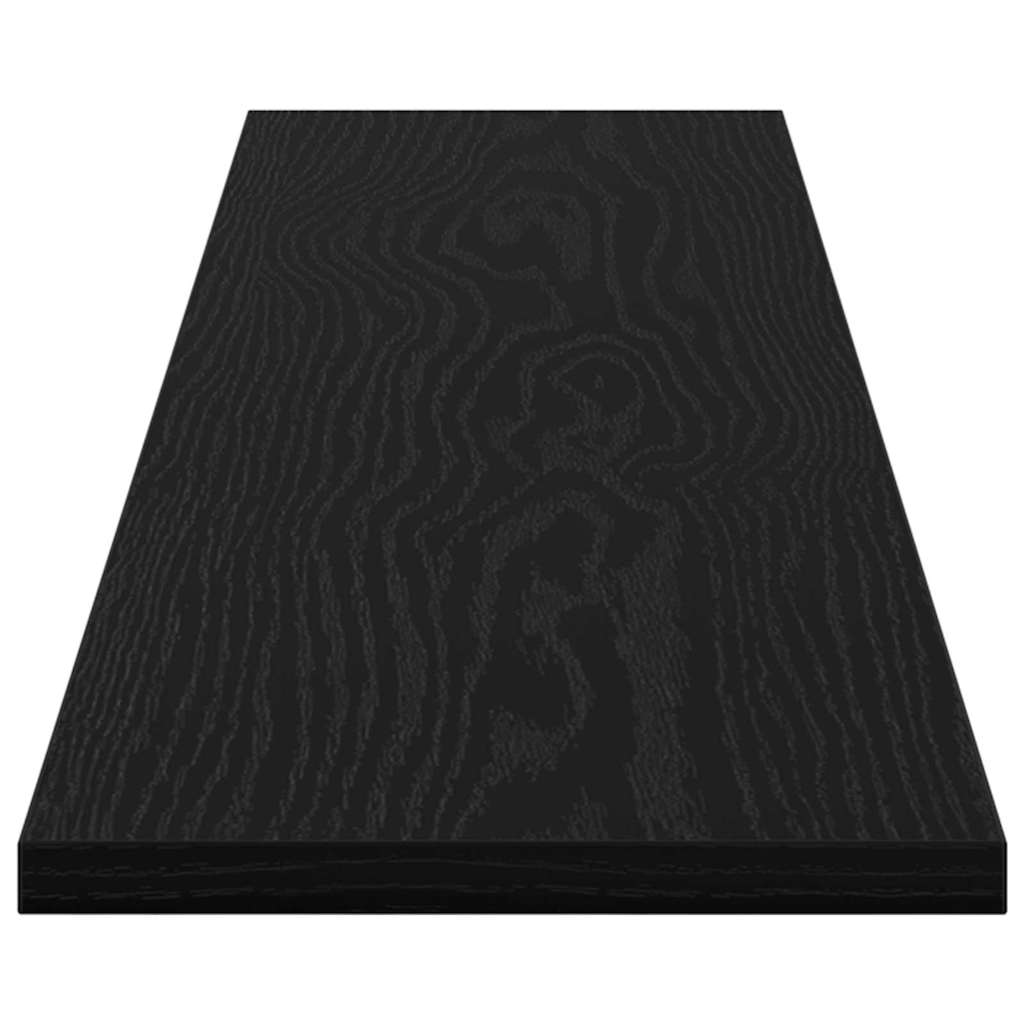 vidaXL Raft pentru cărți 4 pcs Negru 100 x 20 x 1,5 cm Lemn compozit