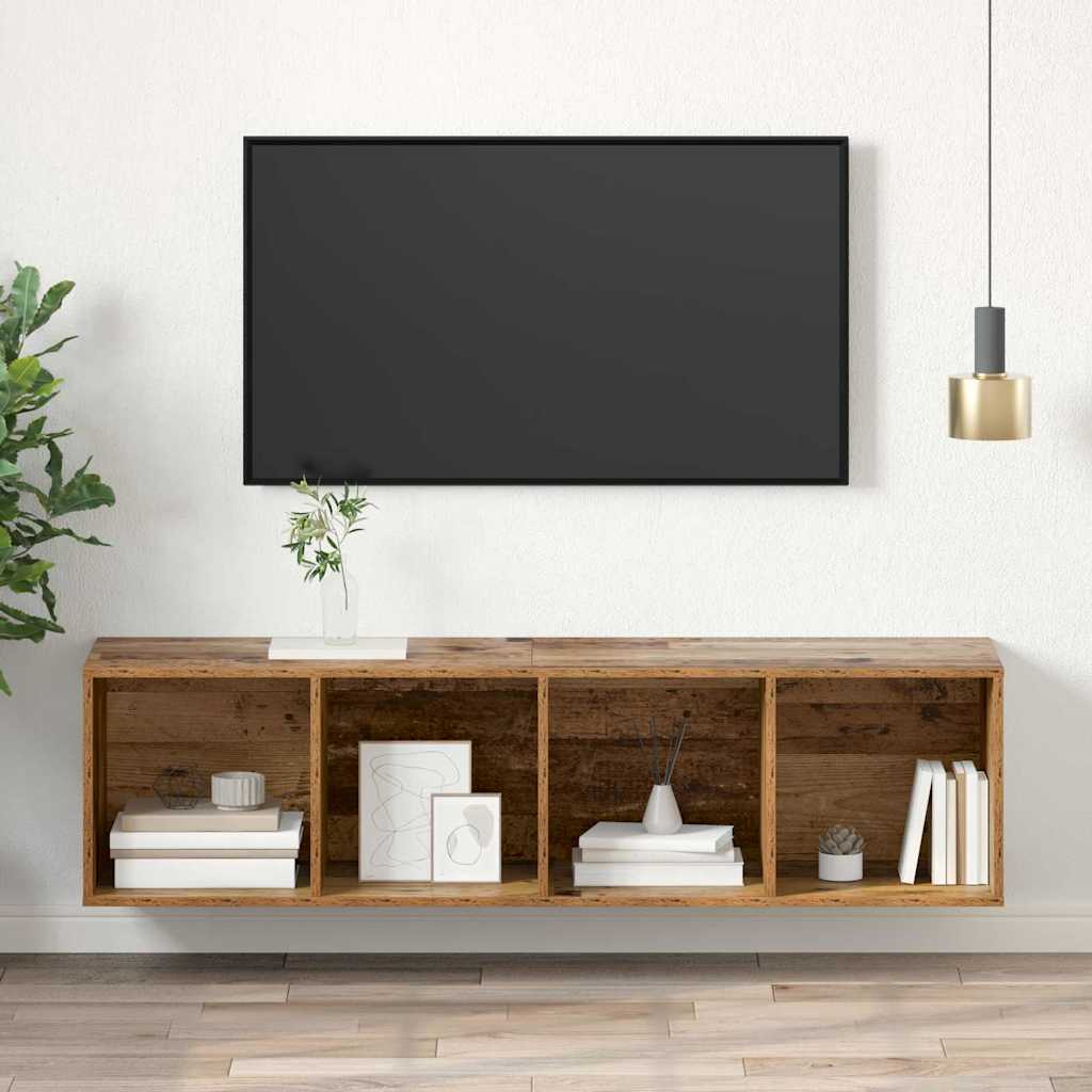 vidaXL Set comodă TV Lemn Vechi 37 x 37 x 142,5 cm Lemn compozit
