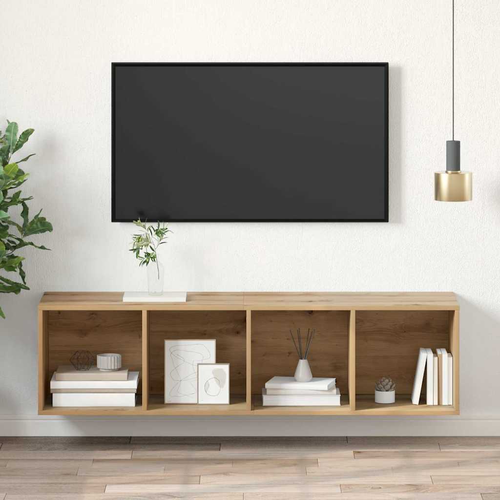 vidaXL Cabinet TV stejar artizanal 37 x 37 x 142.5 cm Lemn compozit vidaXL Cabinet TV stejar artizanal 37 x 37 x 142.5 cm Lemn compozit