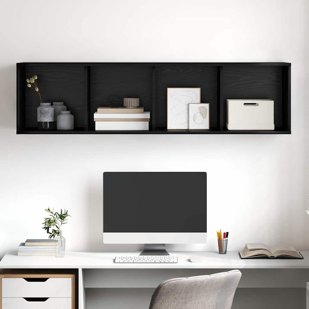 vidaXL Cabinet TV Stejar negru 37 x 37 x 142.5 cm Lemn compozit vidaXL Cabinet TV Stejar negru 37 x 37 x 142.5 cm Lemn compozit