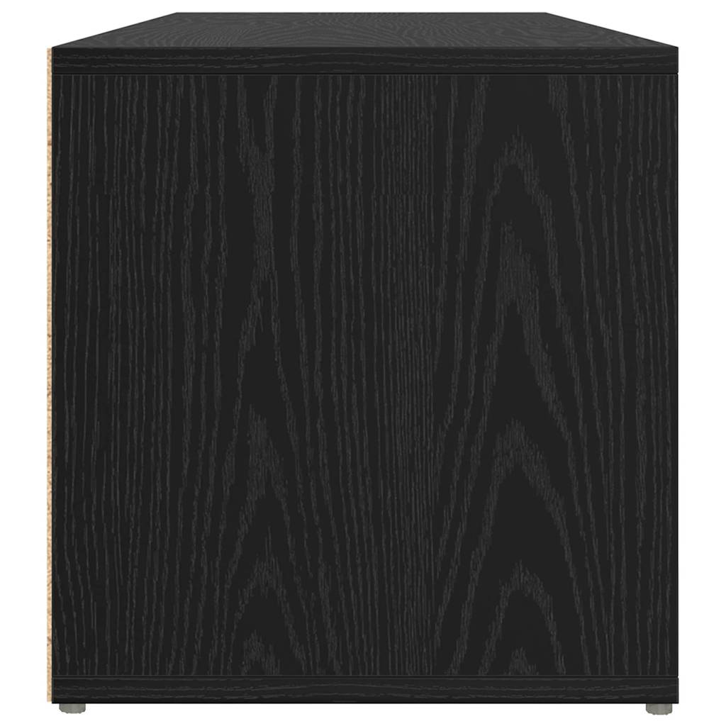 vidaXL Cabinet TV cu depozitare Stejar negru Lemn compozit vidaXL Cabinet TV cu depozitare Stejar negru Lemn compozit