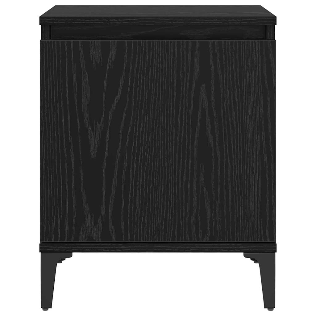 vidaXL Dulap de noapte Stejar Negru 40 x 30 x 50 cm Lemn compozit