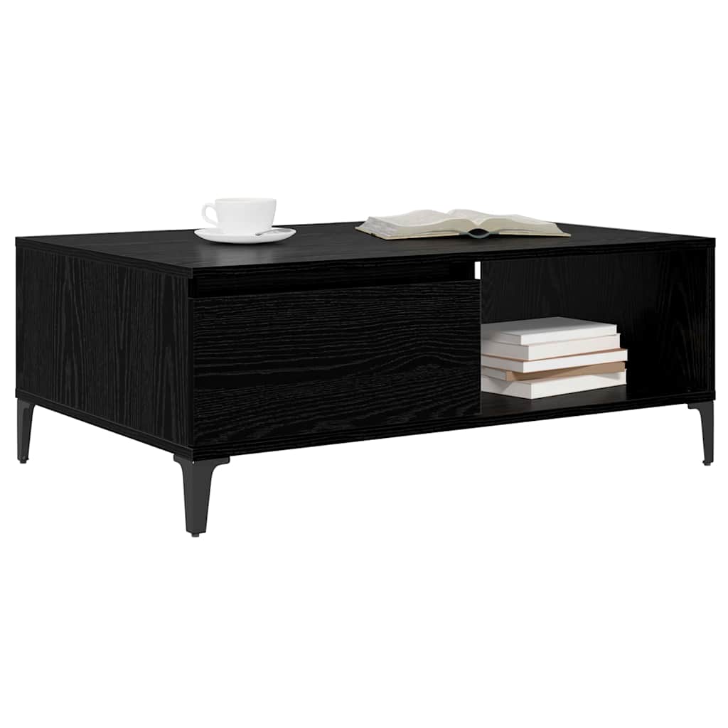 vidaXL Masă de cafea Stejar negru 90 x 60 x 35 cm Lemn compozit vidaXL Masă de cafea Stejar negru 90 x 60 x 35 cm Lemn compozit