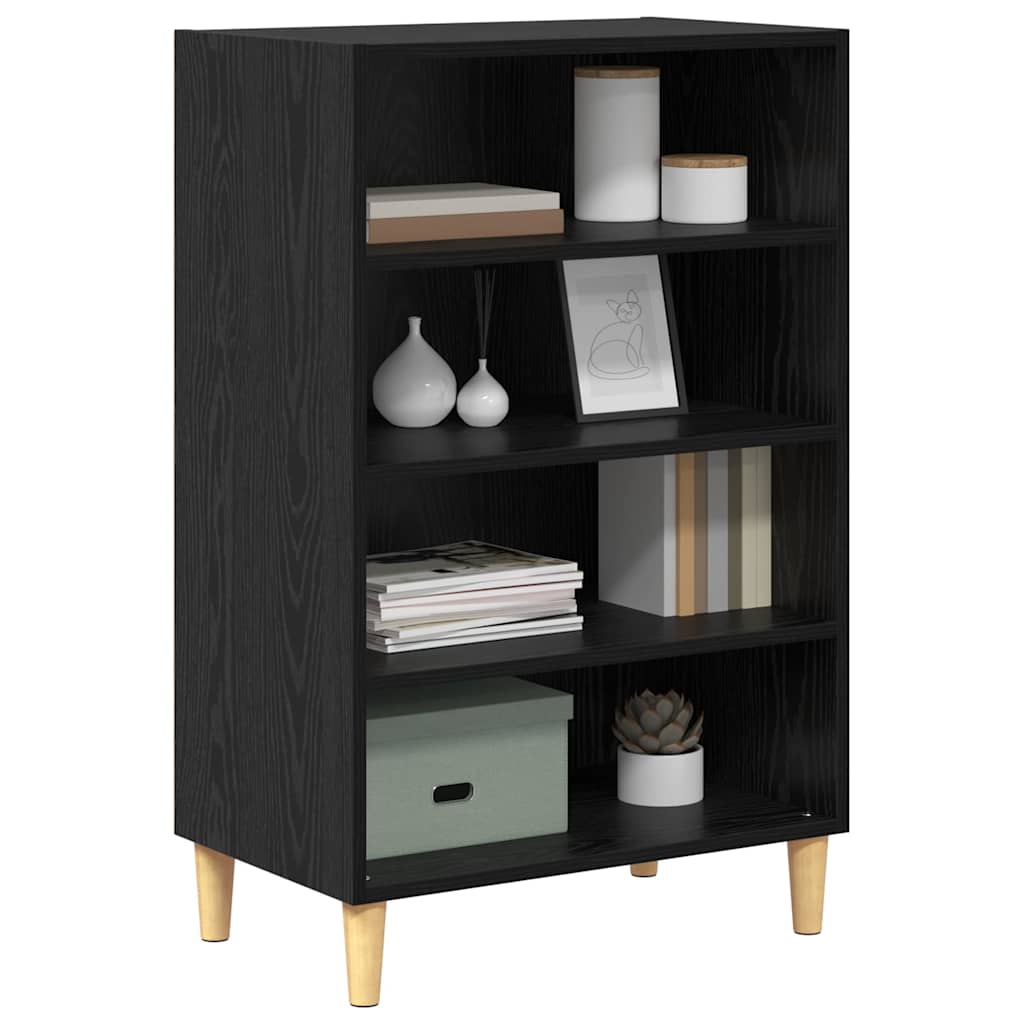 vidaXL Bufet cu raft Stejar negru 57 x 35 x 90 cm Lemn compozit vidaXL Bufet cu raft Stejar negru 57 x 35 x 90 cm Lemn compozit