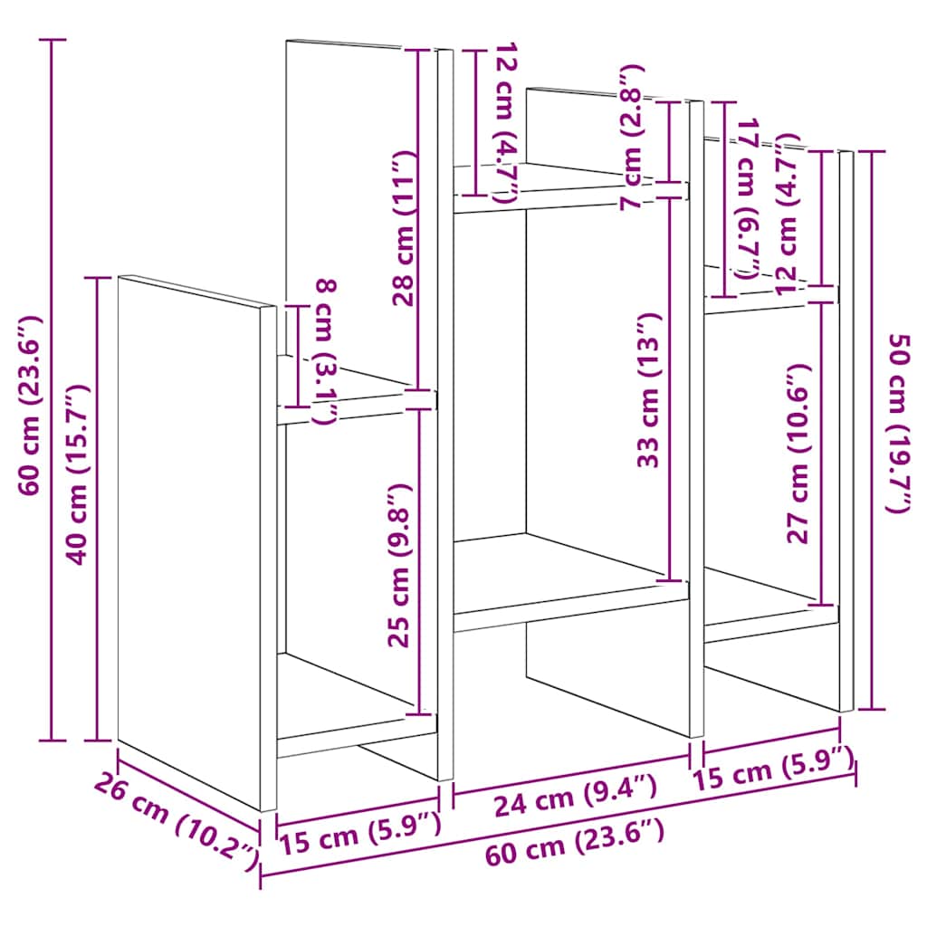 vidaXL Dulap lateral Lemn vechi 60 x 26 x 60 cm Lemn compozit