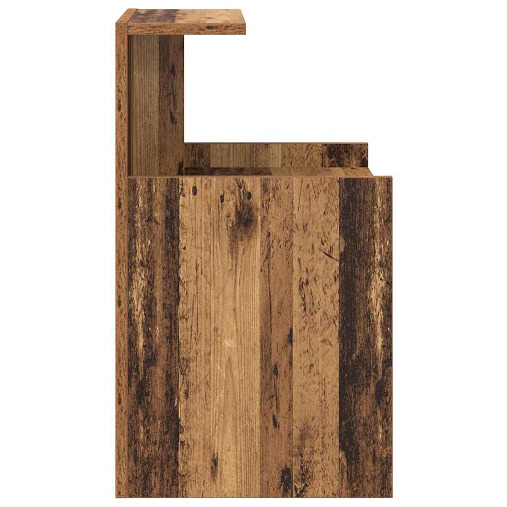 vidaXL Dulap de pat Lemn vechi 40 x 35 x 60 cm PAL vidaXL Dulap de pat Lemn vechi 40 x 35 x 60 cm PAL