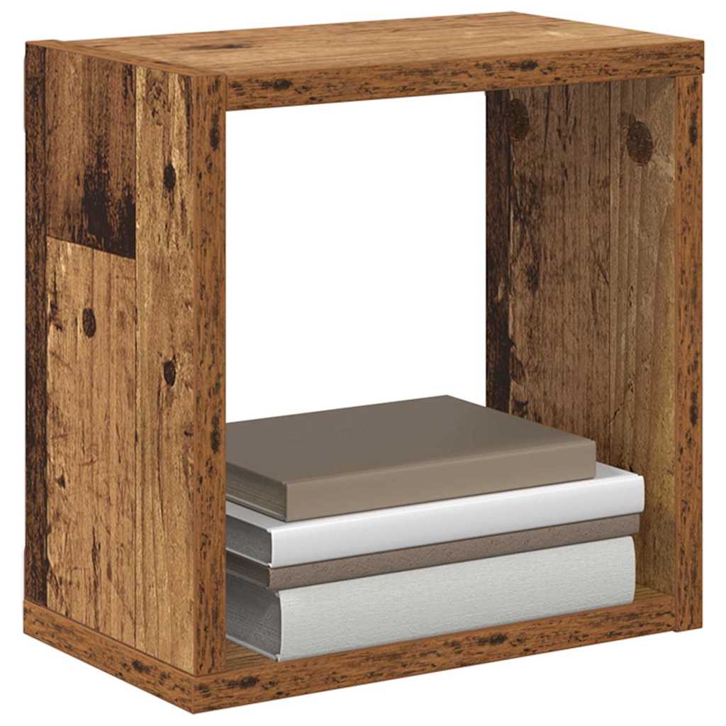 vidaXL Rafturi de perete cu raft 2 pcs Lemn vechi 26 x 15 x 26 cm vidaXL Rafturi de perete cu raft 2 pcs Lemn vechi 26 x 15 x 26 cm