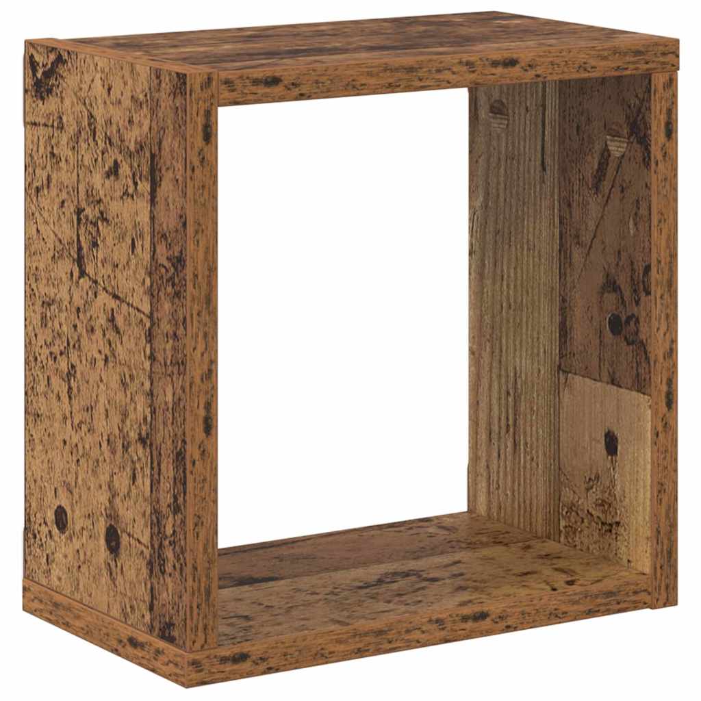vidaXL Rafturi de perete cu raft 2 pcs Lemn vechi 26 x 15 x 26 cm vidaXL Rafturi de perete cu raft 2 pcs Lemn vechi 26 x 15 x 26 cm