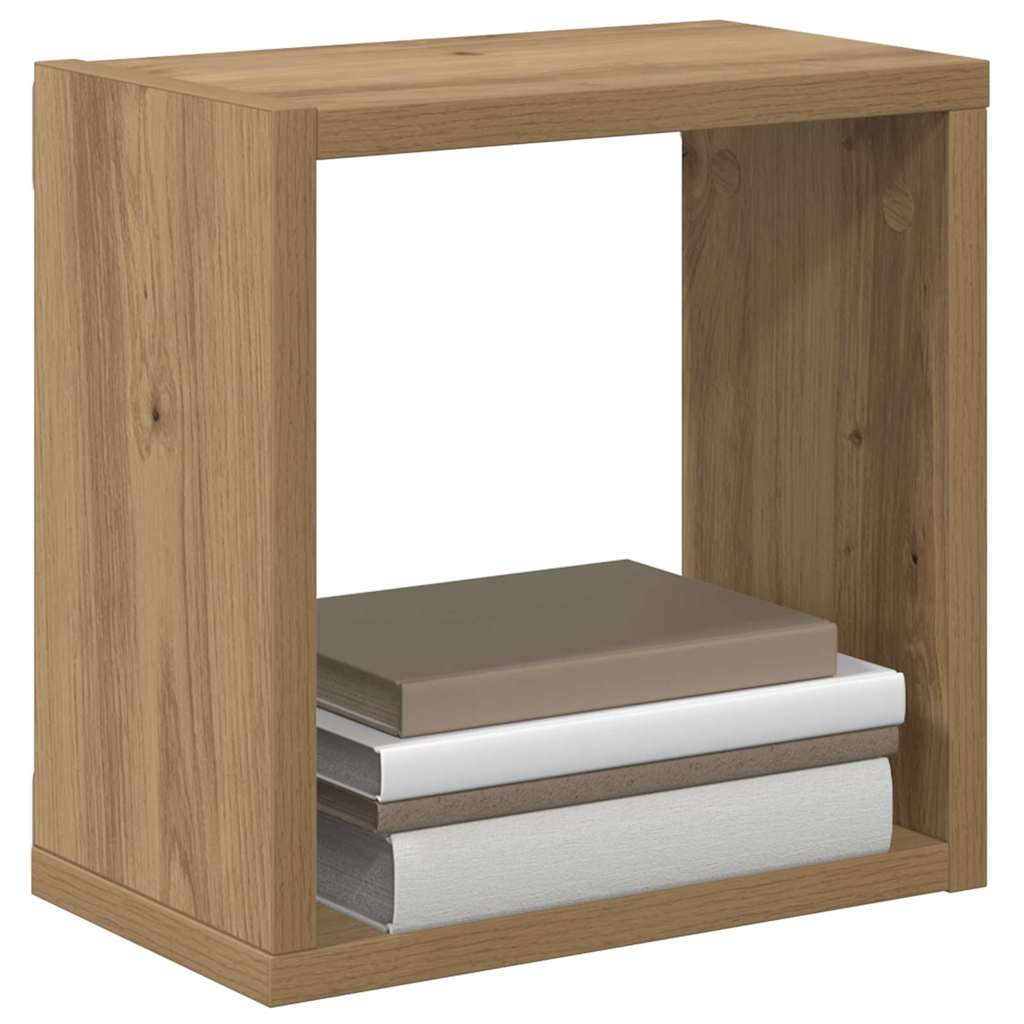 vidaXL Rafturi de perete 2 pcs stejar artizanal 26 x 15 x 26 cm vidaXL Rafturi de perete 2 pcs stejar artizanal 26 x 15 x 26 cm