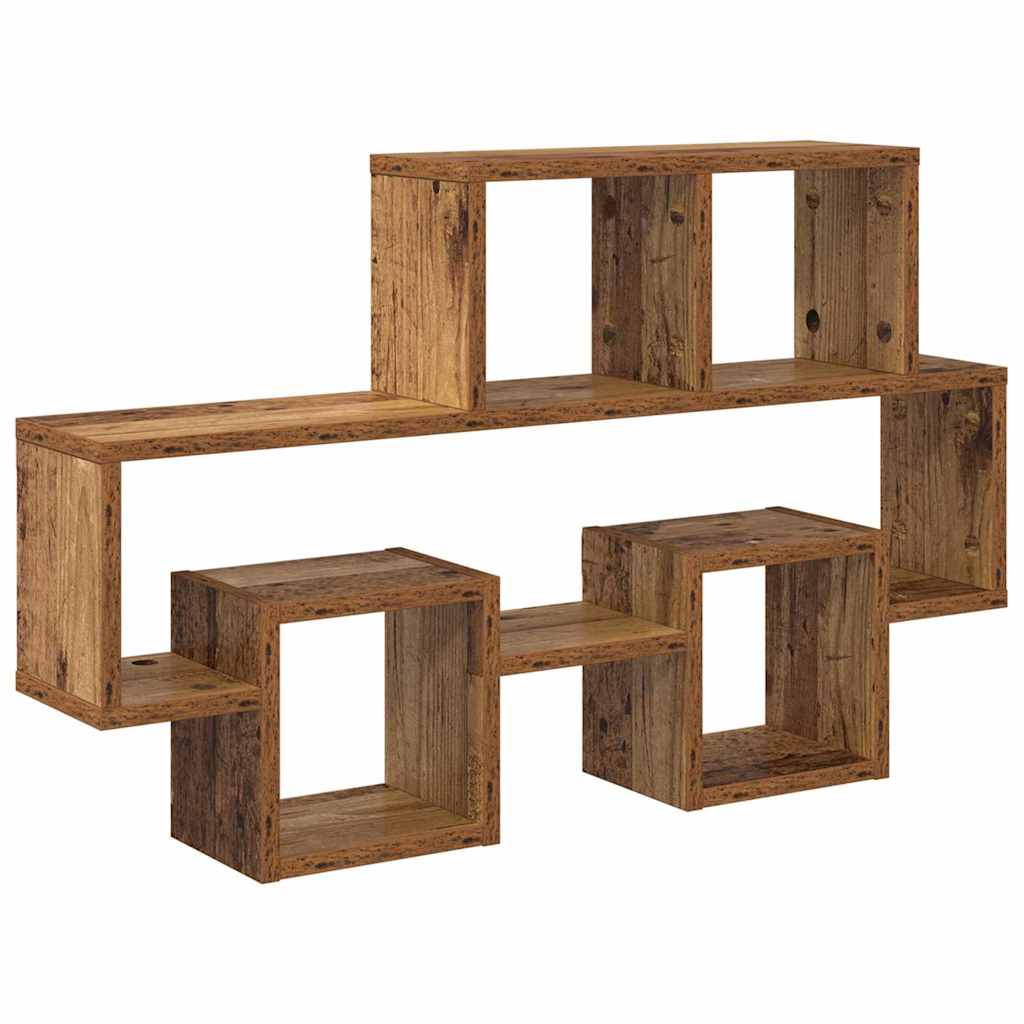 vidaXL Raft de perete cu raft Lemn vechi 82 x 15 x 51 cm Lemn compozit vidaXL Raft de perete cu raft Lemn vechi 82 x 15 x 51 cm Lemn compozit