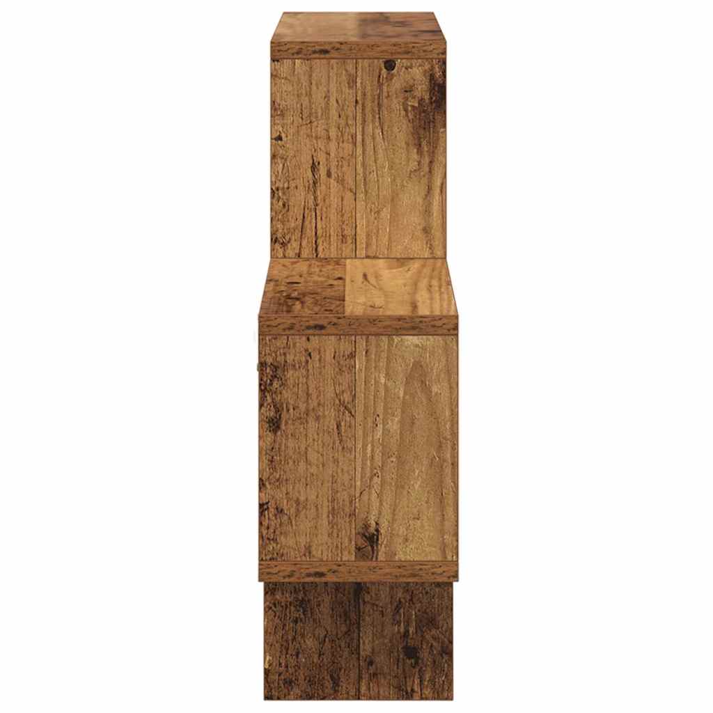 vidaXL Raft de perete cu raft Lemn vechi 82 x 15 x 51 cm Lemn compozit vidaXL Raft de perete cu raft Lemn vechi 82 x 15 x 51 cm Lemn compozit