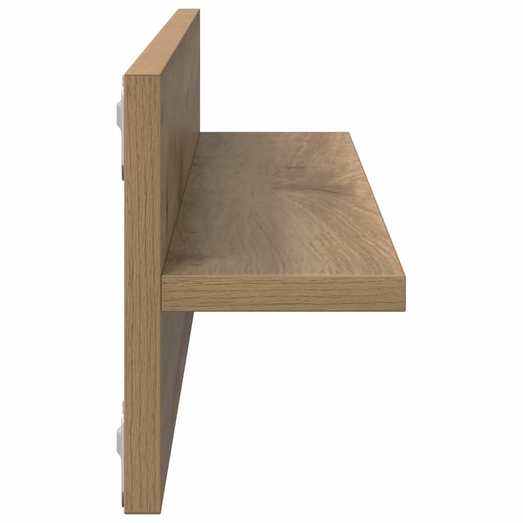 vidaXL Șemele de perete 2 pcs Stejar artisanal 80 x 11.5 x 18 cm
