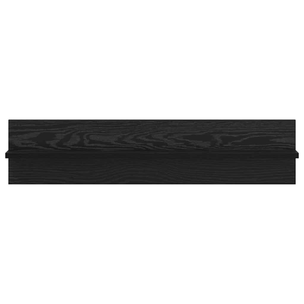 vidaXL Șemele de perete cu raft 2 pcs Stejar negru 80 x 11.5 x 18 cm