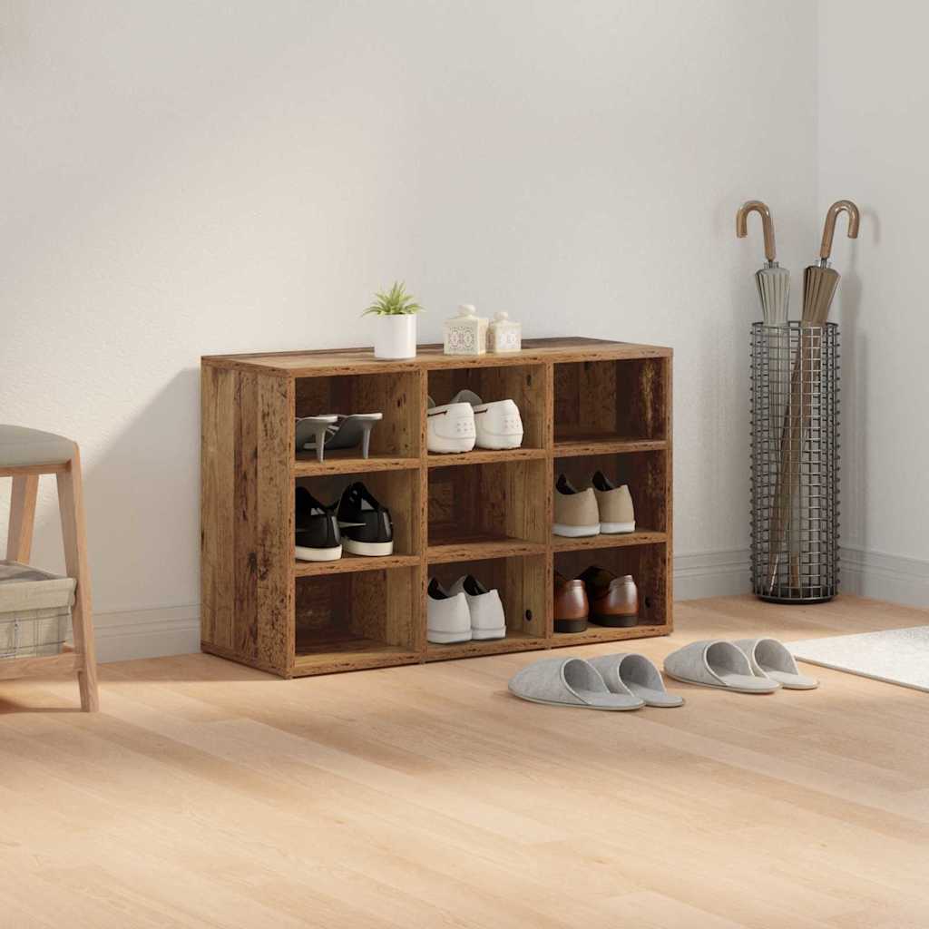 vidaXL Dulap pentru pantofi Lemn vechi 103x30x51 cm Lemn compozit vidaXL Dulap pentru pantofi Lemn vechi 103x30x51 cm Lemn compozit