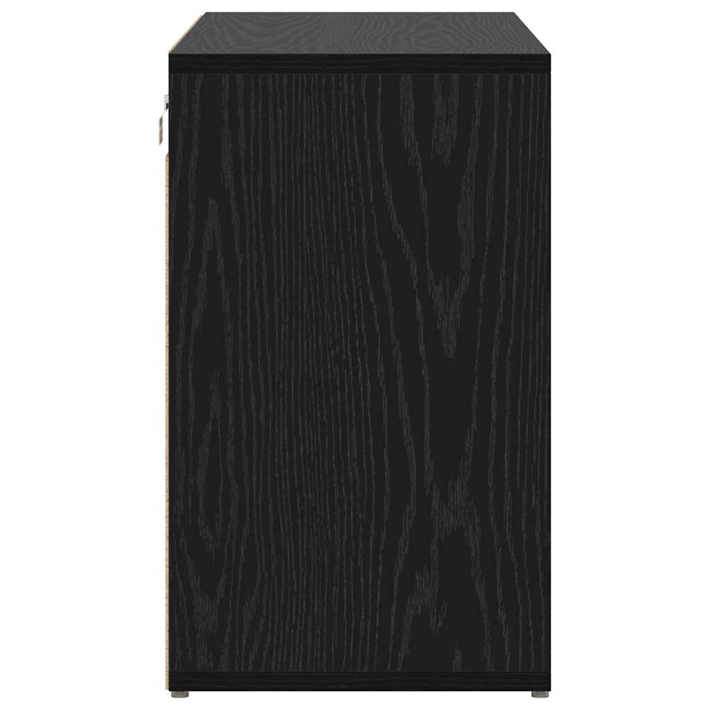 vidaXL Dulap pentru pantofi Stejar negru 103x30x51 cm Lemn compozit vidaXL Dulap pentru pantofi Stejar negru 103x30x51 cm Lemn compozit