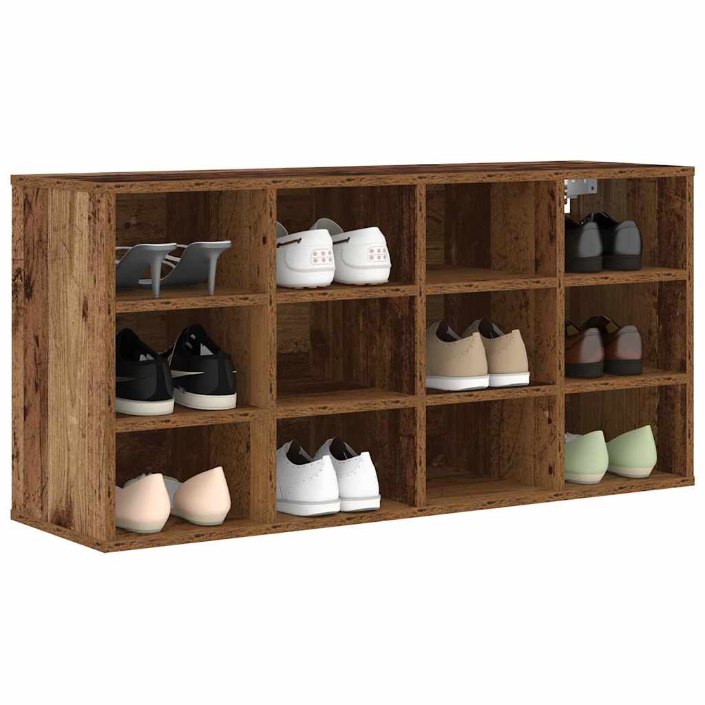 vidaXL Dulap pentru pantofi Lemn vechi 103x30x51 cm Lemn compozit vidaXL Dulap pentru pantofi Lemn vechi 103x30x51 cm Lemn compozit
