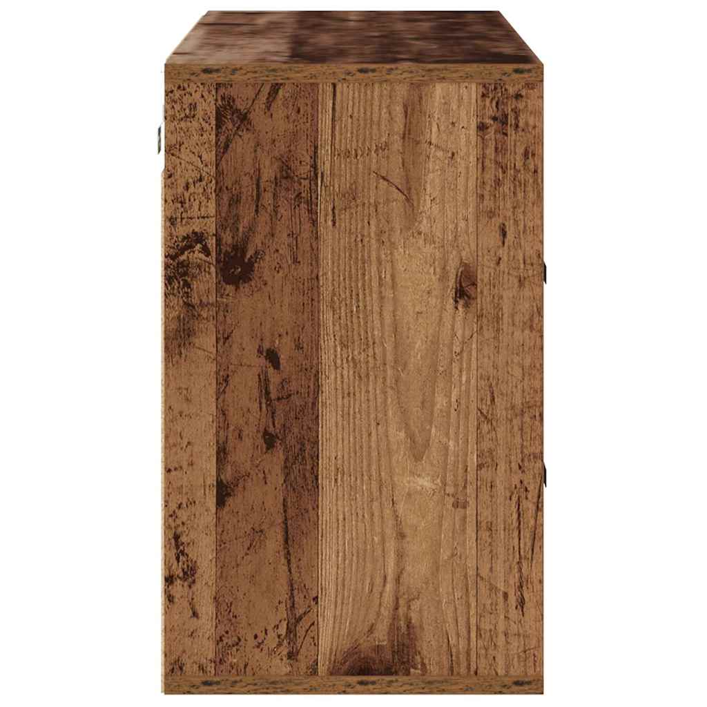 vidaXL Dulap pentru pantofi Lemn vechi 103x30x51 cm Lemn compozit vidaXL Dulap pentru pantofi Lemn vechi 103x30x51 cm Lemn compozit